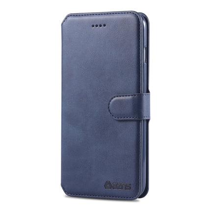 For iPhone 6 / 6s AZNS Calf Texture Magnetic Horizontal Flip PU Leather Case with Holder & Card Slots & Photo Frame(Blue)-garmade.com