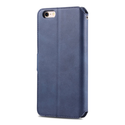 For iPhone 6 / 6s AZNS Calf Texture Magnetic Horizontal Flip PU Leather Case with Holder & Card Slots & Photo Frame(Blue)-garmade.com
