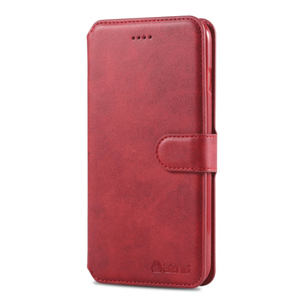 For iPhone 6 / 6s AZNS Calf Texture Magnetic Horizontal Flip PU Leather Case with Holder & Card Slots & Photo Frame(Red)-garmade.com
