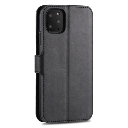 For iPhone 11 Pro Max AZNS Calf Texture Magnetic Horizontal Flip PU Leather Case with Holder & Card Slots & Photo Frame(Black)-garmade.com