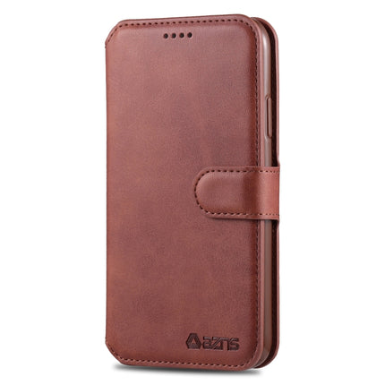 For iPhone 11 Pro Max AZNS Calf Texture Magnetic Horizontal Flip PU Leather Case with Holder & Card Slots & Photo Frame(Brown)-garmade.com