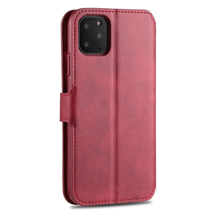 For iPhone 11 Pro Max AZNS Calf Texture Magnetic Horizontal Flip PU Leather Case with Holder & Card Slots & Photo Frame(Red)-garmade.com