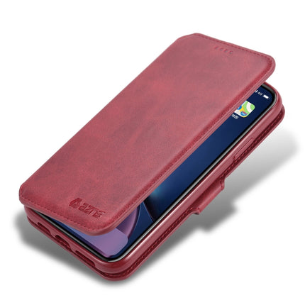 For iPhone 11 Pro Max AZNS Calf Texture Magnetic Horizontal Flip PU Leather Case with Holder & Card Slots & Photo Frame(Red)-garmade.com