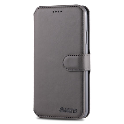 For iPhone 11 Pro Max AZNS Calf Texture Magnetic Horizontal Flip PU Leather Case with Holder & Card Slots & Photo Frame(Grey)-garmade.com
