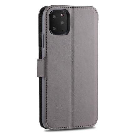 For iPhone 11 Pro Max AZNS Calf Texture Magnetic Horizontal Flip PU Leather Case with Holder & Card Slots & Photo Frame(Grey)-garmade.com