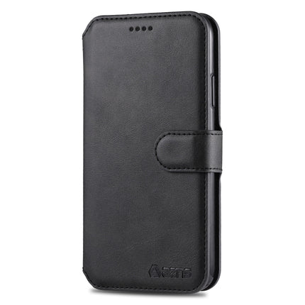 For iPhone 11 AZNS Calf Texture Magnetic Horizontal Flip PU Leather Case with Holder & Card Slots & Photo Frame(Black)-garmade.com