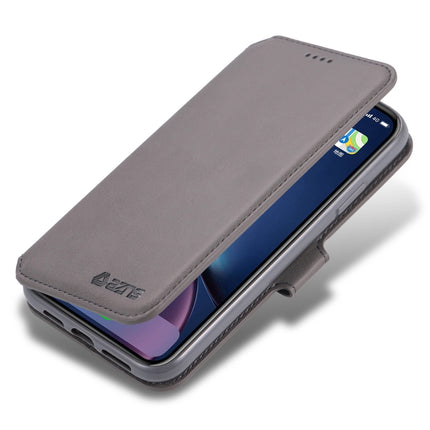 For iPhone 11 Pro AZNS Calf Texture Magnetic Horizontal Flip PU Leather Case with Holder & Card Slots & Photo Frame(Grey)-garmade.com
