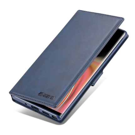 For Galaxy Note 10 AZNS Calf Texture Magnetic Horizontal Flip PU Leather Case with Holder & Card Slots & Photo Frame(Blue)-garmade.com