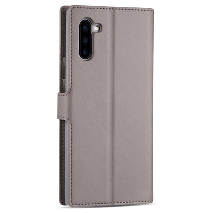 For Galaxy Note 10 AZNS Calf Texture Magnetic Horizontal Flip PU Leather Case with Holder & Card Slots & Photo Frame(Gray)-garmade.com