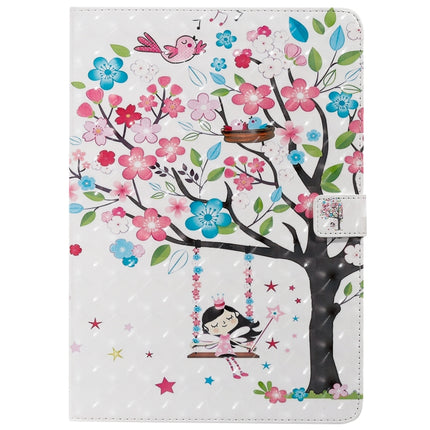 For iPad 10.2 / Pro 10.5 / Air 2019 3D Colored Drawing Horizontal Flip Leather Case with Holder & Card Slots & Wallet & Sleep / Wake-up Function(Girl Under The Tree)-garmade.com