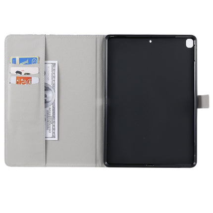 For iPad 10.2 / Pro 10.5 / Air 2019 3D Colored Drawing Horizontal Flip Leather Case with Holder & Card Slots & Wallet & Sleep / Wake-up Function(Black Butterfly)-garmade.com