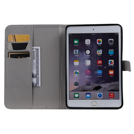 For iPad Mini 2019 & 4 & 3 & 2 & 1 3D Colored Drawing Horizontal Flip Leather Case with Holder & Card Slots & Wallet & Sleep / Wake-up Function(Black Butterfly)-garmade.com