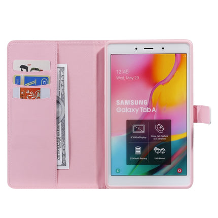 For Galaxy Tab A 8.0 (2019) T295/T290 3D Colored Drawing Horizontal Flip Leather Case with Holder & Card Slots & Wallet (Red Rose)-garmade.com