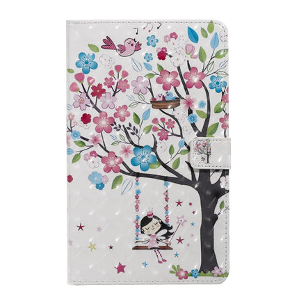 For Galaxy Tab A 8.0 (2019) T295/T290 3D Colored Drawing Horizontal Flip Leather Case with Holder & Card Slots & Wallet (Girl Under The Tree)-garmade.com