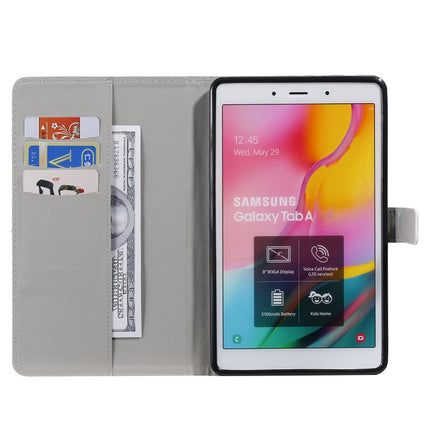 For Galaxy Tab A 8.0 (2019) T295/T290 3D Colored Drawing Horizontal Flip Leather Case with Holder & Card Slots & Wallet (Pink Butterfly)-garmade.com