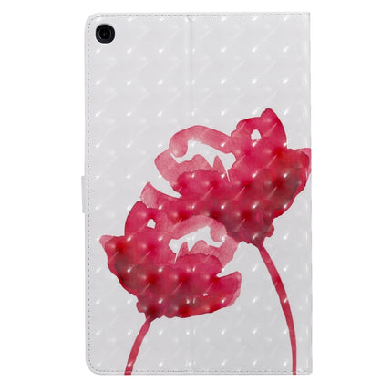 For Galaxy Tab A 10.1 (2019) 3D Colored Drawing Horizontal Flip Leather Case with Holder & Card Slots & Wallet (Red Rose)-garmade.com