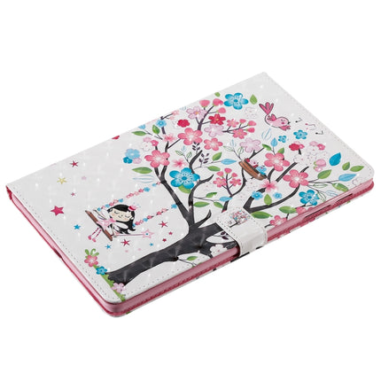 For Galaxy Tab A 10.1 (2019) 3D Colored Drawing Horizontal Flip Leather Case with Holder & Card Slots & Wallet (Girl Under The Tree)-garmade.com