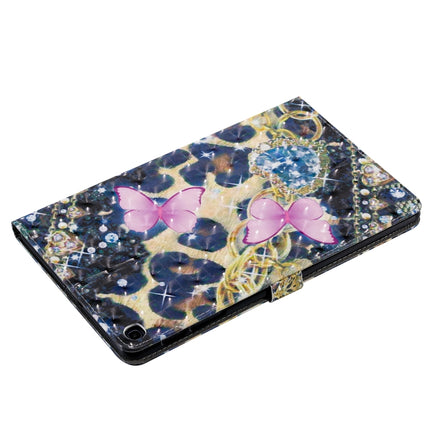 For Galaxy Tab A 10.1 (2019) 3D Colored Drawing Horizontal Flip Leather Case with Holder & Card Slots & Wallet (Pink Butterfly)-garmade.com