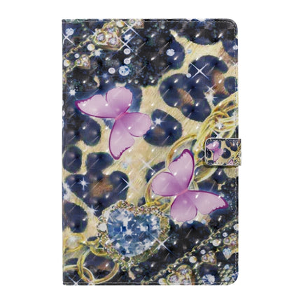 For Galaxy Tab S5e 3D Colored Drawing Horizontal Flip Leather Case with Holder & Card Slots & Wallet & Sleep / Wake-up Function(Pink Butterfly)-garmade.com