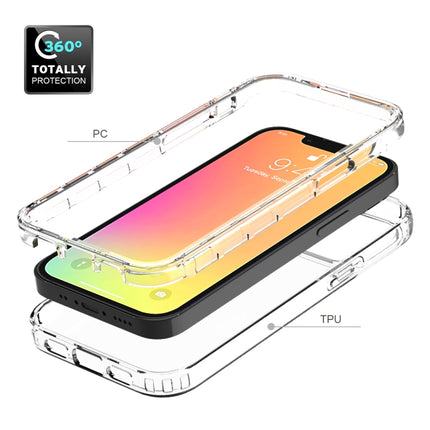 Shockproof High Transparency Two-color Gradual Change PC+TPU Candy Colors Protective Case For iPhone 13 mini(Black)-garmade.com