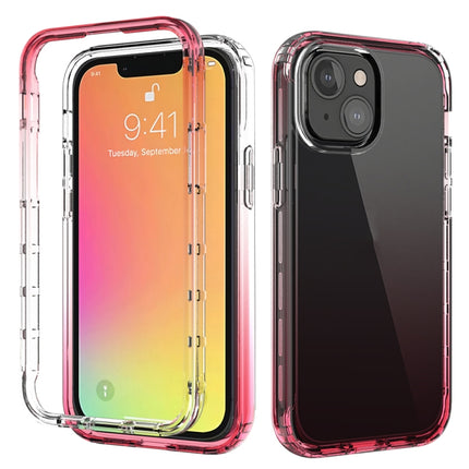Shockproof High Transparency Two-color Gradual Change PC+TPU Candy Colors Protective Case For iPhone 13 mini(Red)-garmade.com