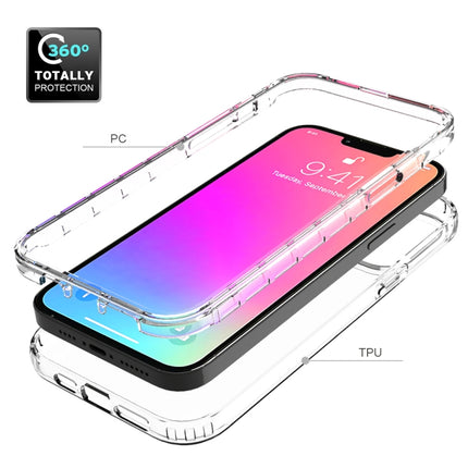 Shockproof High Transparency Two-color Gradual Change PC+TPU Candy Colors Protective Case For iPhone 13 Pro Max(Black)-garmade.com