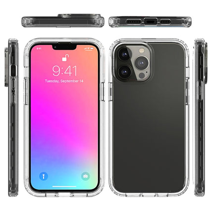 Shockproof High Transparency Two-color Gradual Change PC+TPU Candy Colors Protective Case For iPhone 13 Pro Max(Black)-garmade.com