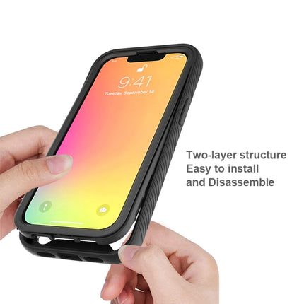 Starry Sky Solid Color Series Shockproof PC + TPU Protective Case For iPhone 13 mini(Black)-garmade.com