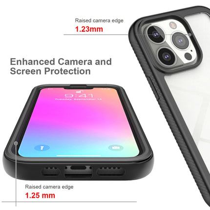 Starry Sky Solid Color Series Shockproof PC + TPU Protective Case For iPhone 13 Pro(Black)-garmade.com