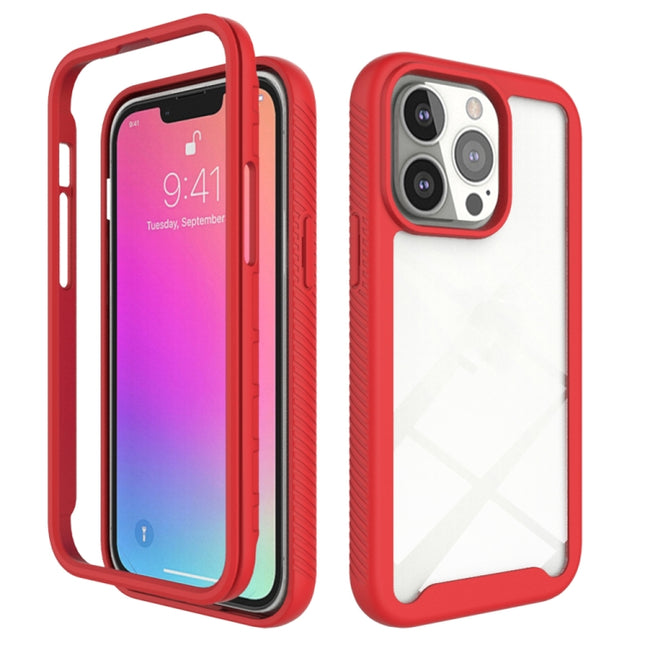 Starry Sky Solid Color Series Shockproof PC + TPU Protective Case For iPhone 13 Pro(Red)-garmade.com