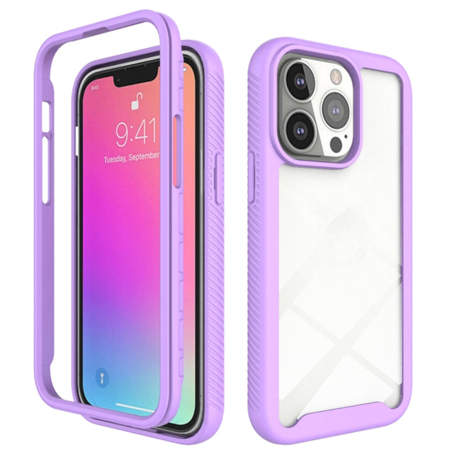 Starry Sky Solid Color Series Shockproof PC + TPU Protective Case For iPhone 13 Pro(Purple)-garmade.com
