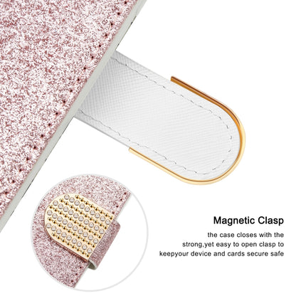 Laser Glitter Powder Matching Crocodile Texture Horizontal Flip Leather Case with Card Slots & Holder & Wallet For iPhone 13 Pro(Silver)-garmade.com