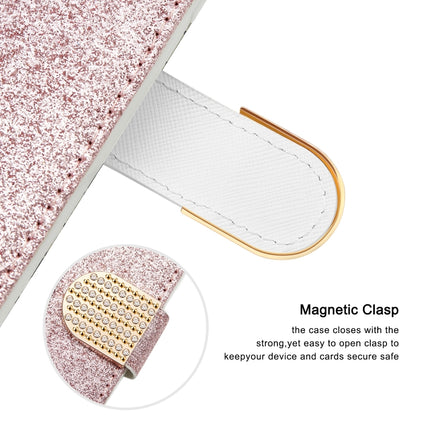 Laser Glitter Powder Matching Crocodile Texture Horizontal Flip Leather Case with Card Slots & Holder & Wallet For iPhone 13(Silver)-garmade.com