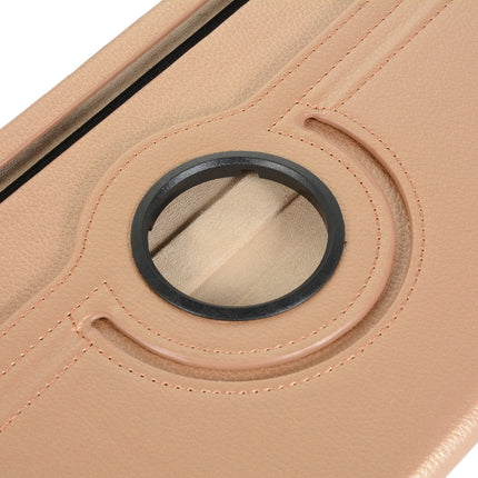 For Samsung Galaxy Tab S7 FE T730 Litchi Texture Horizontal Flip 360 Degrees Rotation Leather Case with Holder(Rose Gold)-garmade.com