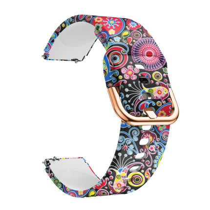 For Xiaomi Haylou LS01 Silicone Printing Replacement Strap Watchband(Colorful Jellyfish)-garmade.com