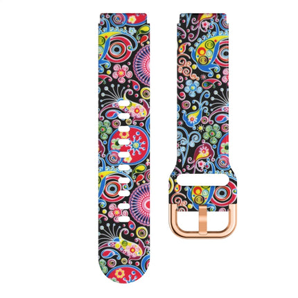 For Xiaomi Haylou LS01 Silicone Printing Replacement Strap Watchband(Colorful Jellyfish)-garmade.com