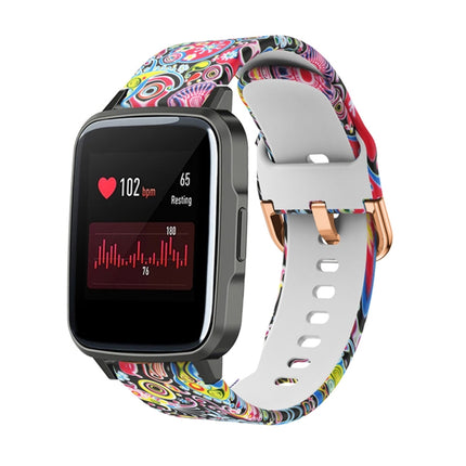 For Xiaomi Haylou LS01 Silicone Printing Replacement Strap Watchband(Colorful Jellyfish)-garmade.com