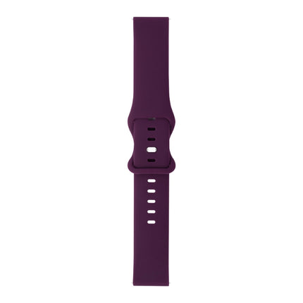 For Samsung Galaxy Watch 3 41mm 8-buckle Silicone Replacement Strap Watchband(Dark Purple)-garmade.com