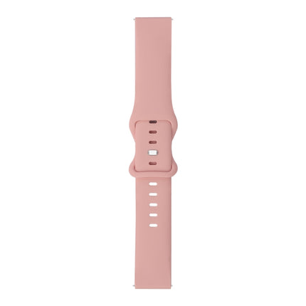 For Samsung Galaxy Watch 3 41mm 8-buckle Silicone Replacement Strap Watchband(Pink Sand)-garmade.com