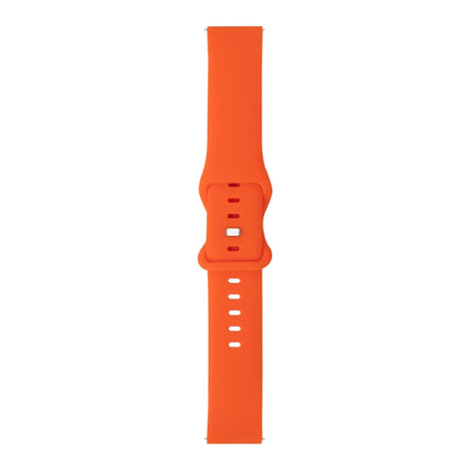 For Samsung Galaxy Watch 3 41mm 8-buckle Silicone Replacement Strap Watchband(Orange)-garmade.com