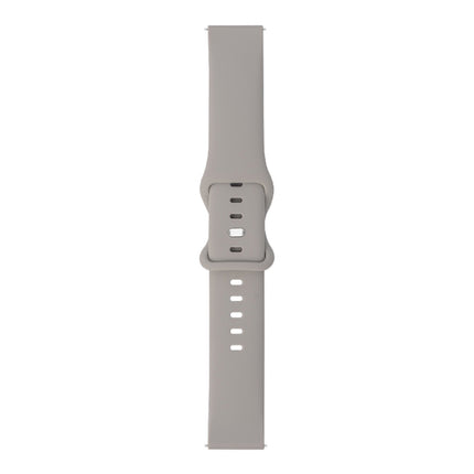 For Samsung Galaxy Watch 3 41mm 8-buckle Silicone Replacement Strap Watchband(Grey)-garmade.com