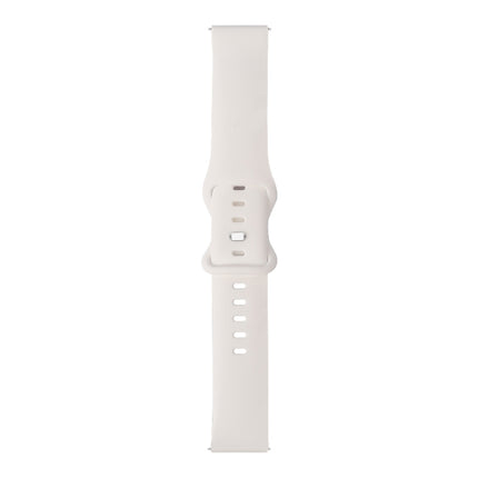 For Samsung Galaxy Watch 3 41mm 8-buckle Silicone Replacement Strap Watchband(White)-garmade.com