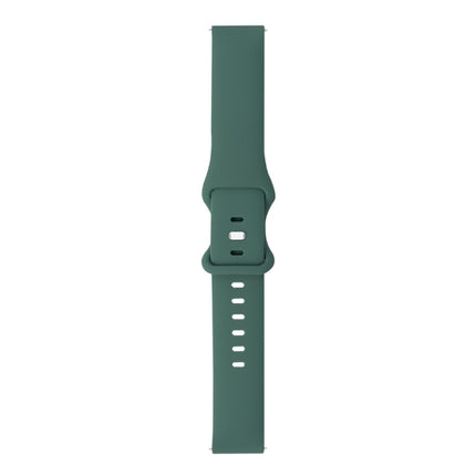 For Samsung Galaxy Watch 3 45mm 8-buckle Silicone Replacement Strap Watchband(Pine Needle Green)-garmade.com