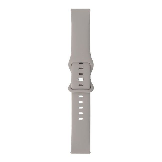 For Samsung Galaxy Watch 46mm 8-buckle Silicone Replacement Strap Watchband(Grey)-garmade.com