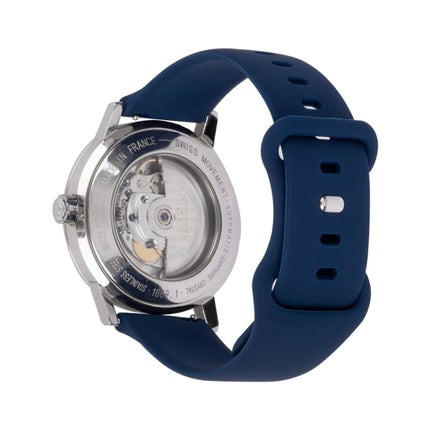 For Samsung Galaxy Watch 46mm 8-buckle Silicone Replacement Strap Watchband(Dark Purple)-garmade.com