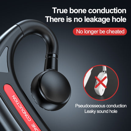 M-618 Bone Conduction Hanging Ear Stereo Bluetooth Headset(Red)-garmade.com