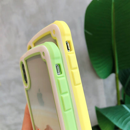 For iPhone XR Candy-Colored TPU Transparent Shockproof Case(Purple)-garmade.com