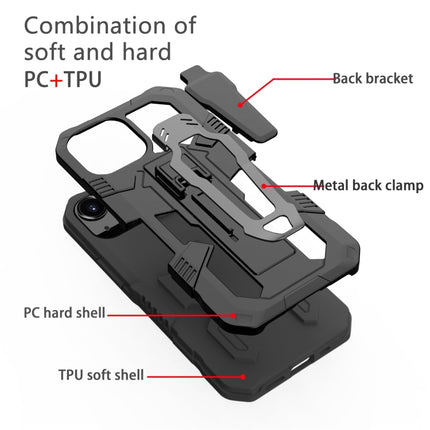 Machine Armor Warrior Shockproof PC + TPU Protective Case For iPhone 13 mini(Black)-garmade.com