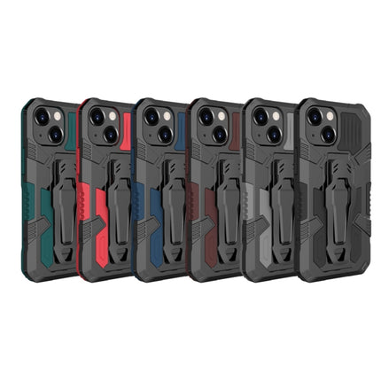 Machine Armor Warrior Shockproof PC + TPU Protective Case For iPhone 13 mini(Red)-garmade.com