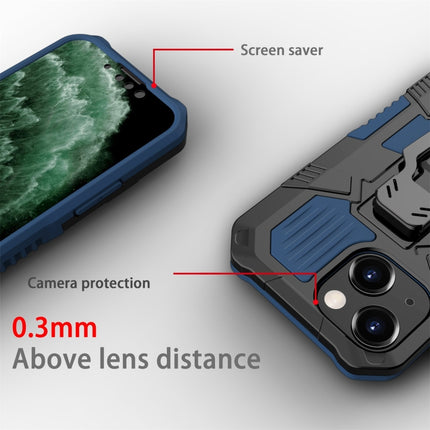 Machine Armor Warrior Shockproof PC + TPU Protective Case For iPhone 13 mini(Blue)-garmade.com